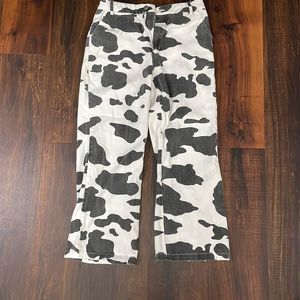 SHEIN Womens Cow Print Pants